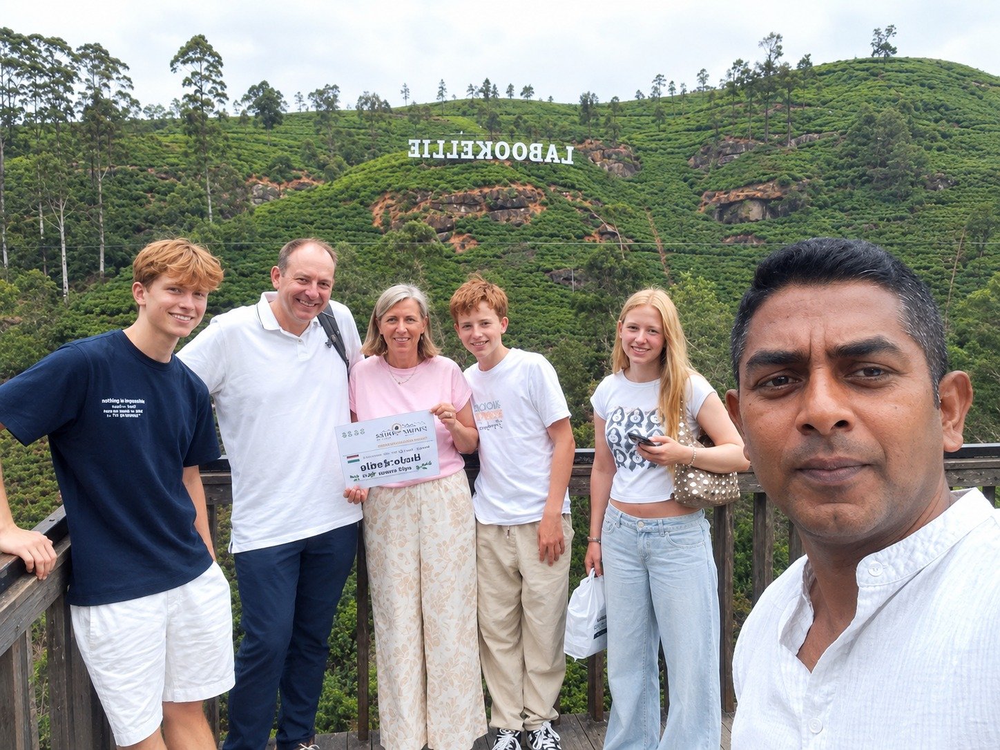 Guests visiting Damro Labookellie tea estate in the central highlands